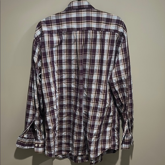 Peter Millar Casual Button Down Shirt in Purple and Blue - Picture 3 of 3
